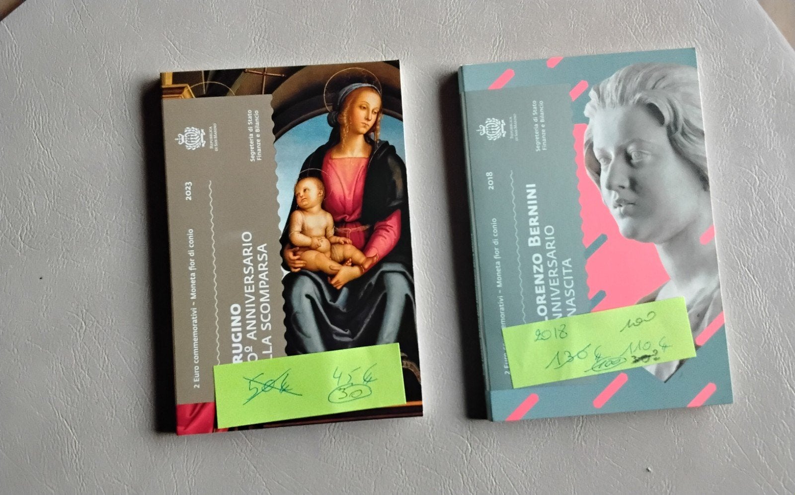 Twee euro muntstukken, Timbres & Monnaies, Monnaies | Europe | Monnaies euro, Enlèvement ou Envoi, Saint-Marin