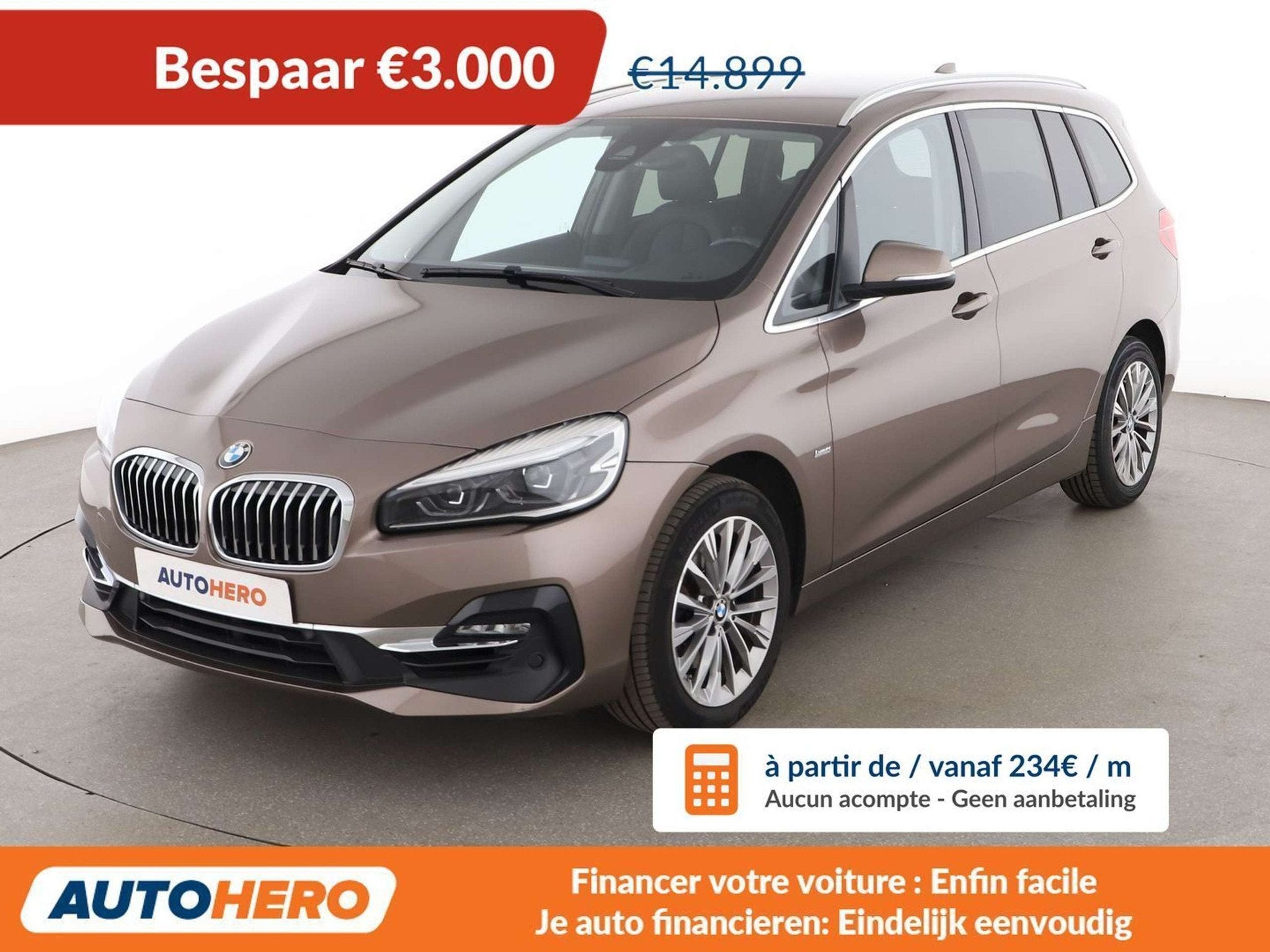 BMW 2 Serie 218 218i Gran Tourer Luxury Line (bj 2018), Auto's, Gebruikt, Euro 6, 136 pk, Overige carrosserie