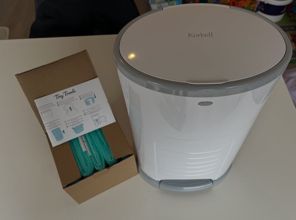 Korbell Nappy Bin Classic Luieremmer Wit + 10x navullingen, Enlèvement, Poubelle à couches