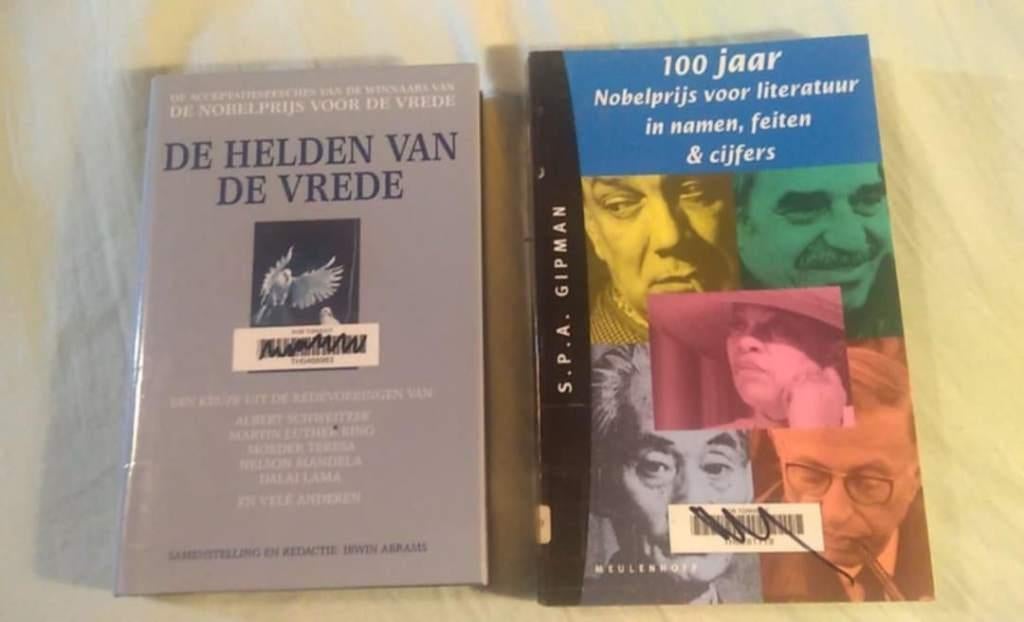 De Nobelprijs voor de vrede en voor literatuur 2 stuks samen, Enlèvement ou Envoi