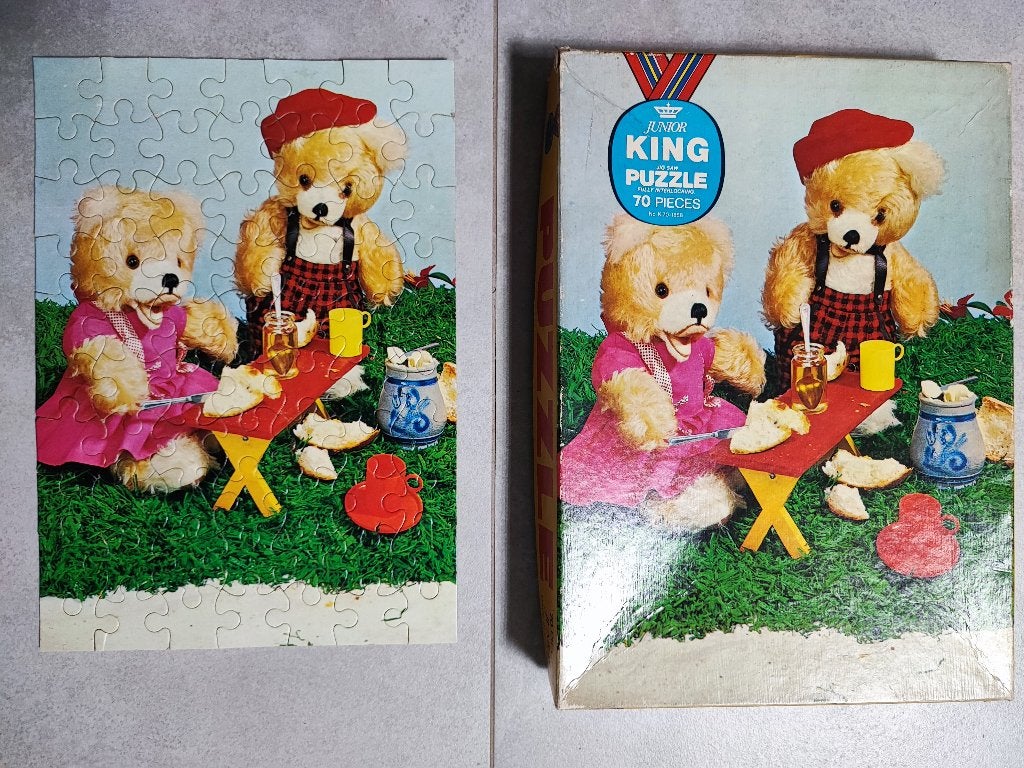 **29 Junior King puzzle (beren)70st.* prijsje 6€ (1+1gratis), Ophalen, Meer dan 50 stukjes, Zo goed als nieuw, 2 tot 4 jaar