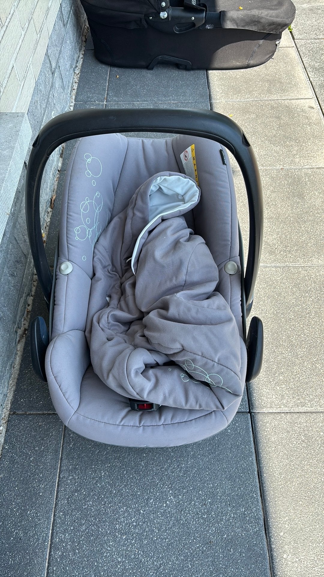 Maxi cosi, Ophalen, Gebruikt