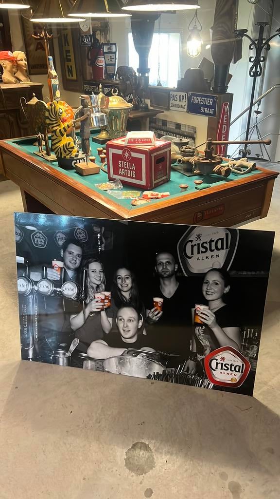 Uniek reclamebord Cristal Alken, Ophalen of Verzenden, Zo goed als nieuw, Reclamebord