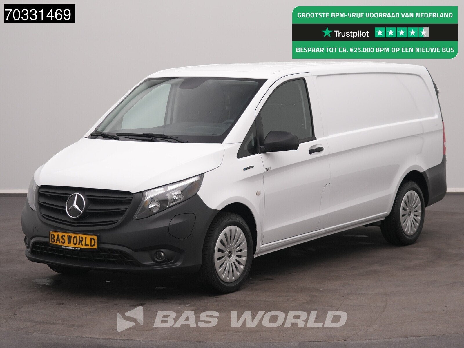 Mercedes eVito 112 Elektrisch 66kWh 286km WLTP L2H1 Airco Cr, Auto's, Automaat, Stof, Euro 6, 116 pk