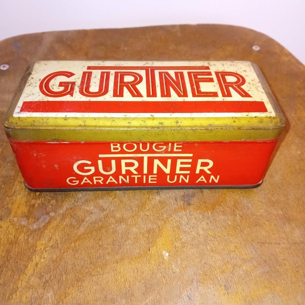 Bougies d'allumage vintage rares en étain GURTNER, Enlèvement ou Envoi, Utilisé