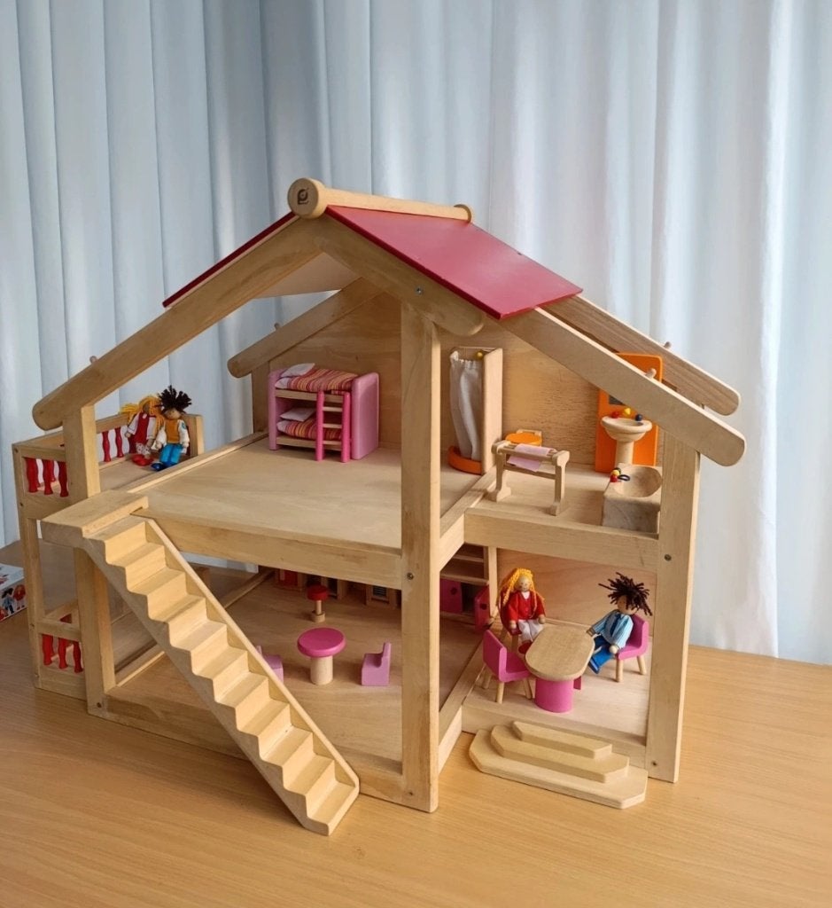 Speelgoedhuis hout 'Pintoy', Ophalen, Zo goed als nieuw, Poppenhuis