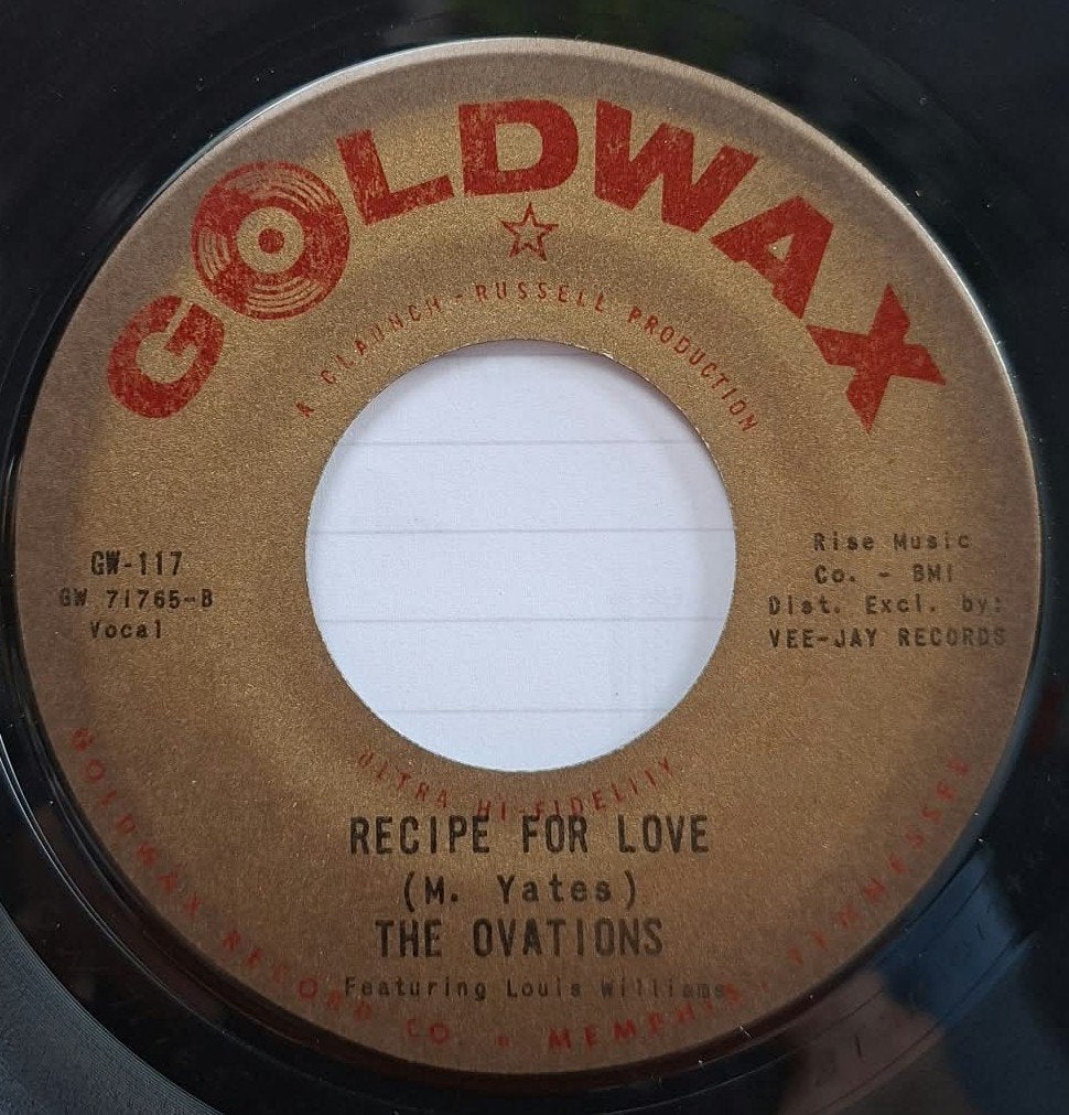 The Ovations / Recipe For Love * Popcorn Oldies *, CD & DVD, Enlèvement ou Envoi, 7 inch, Utilisé, Housse de protection extérieure
