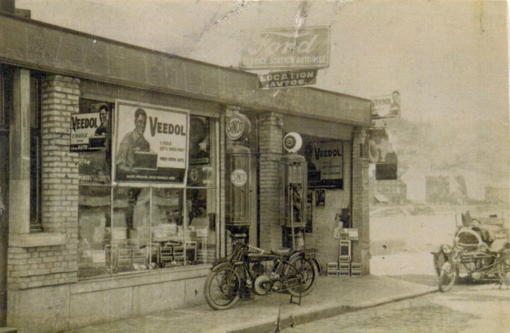 Reproduction photo ancienne(1938–1950) deux motos anciennes, Ophalen of Verzenden, Nieuw