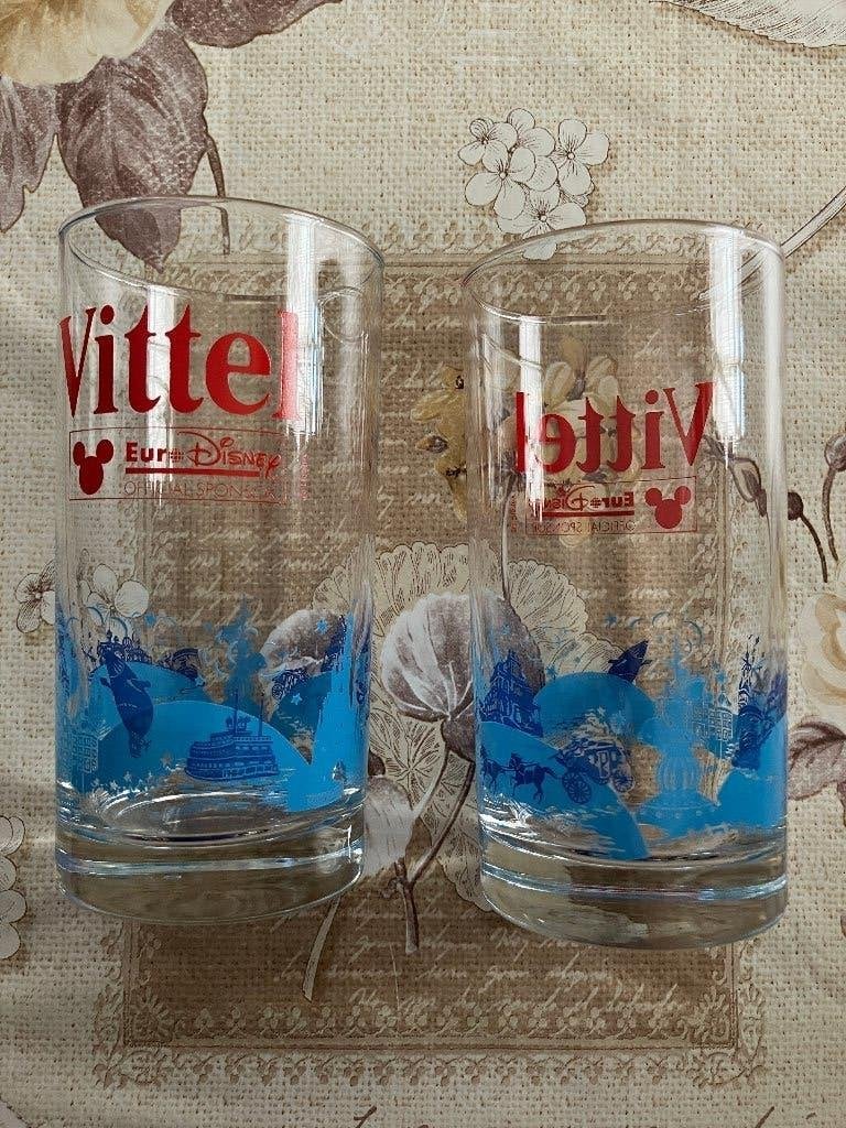 Set van 2 Euro Disney / Vittel glazen, Ophalen of Verzenden, Servies