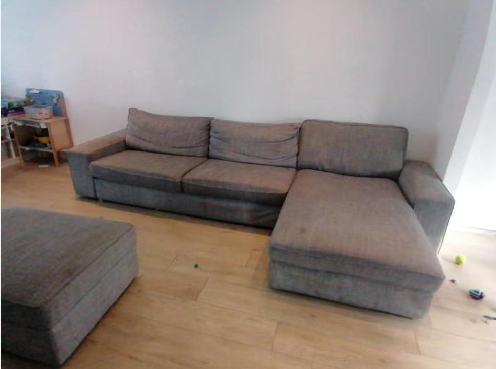 GRATIS Zetel 3zit +chaise longue ikea kivik met opbergbank, Ophalen, Gebruikt, Driepersoons