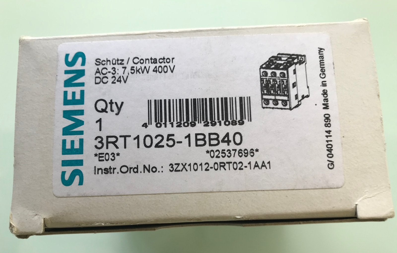 Contacteur Siemens 3RT1025-1BB40, Enlèvement ou Envoi, Neuf, Siemens