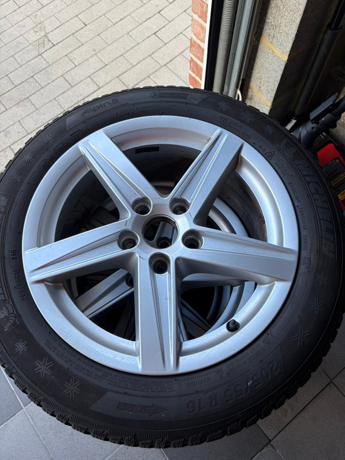 Jante audi A3 pneu neige michelin, Enlèvement ou Envoi, 17 pouces