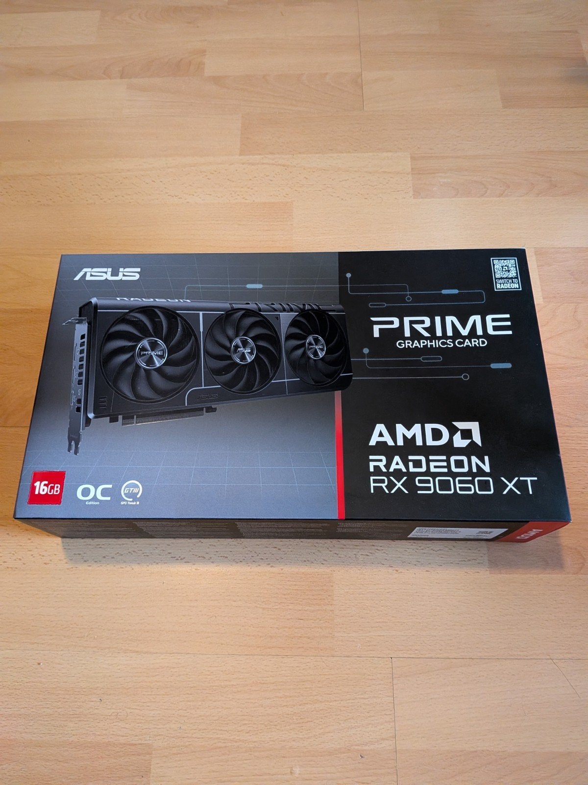 AMD Radeon ASUS Prime RX 9060 XT 16GB (garantie), Computers en Software, Videokaarten, Ophalen, AMD, GDDR6, Zo goed als nieuw