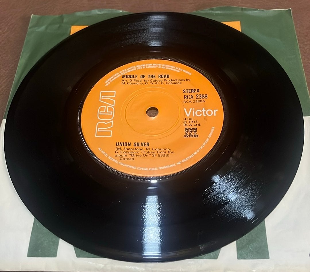Middle Of The Road ‎– Union Silver - 7” vinyl single - UK, Enlèvement ou Envoi, Utilisé, Single