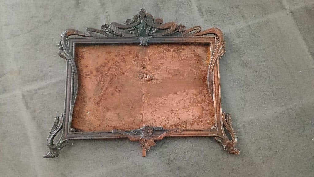 Porte photo Art nouveau signé JB Paris, Antiek en Kunst, Antiek | Brons en Koper, Ophalen