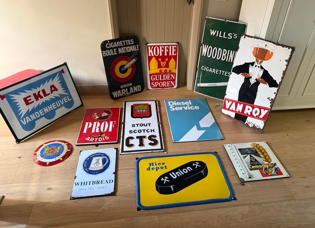 Emaille bord, Ophalen, Zo goed als nieuw