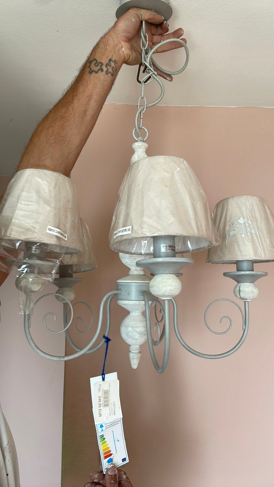 Kroonluchter met 5 lampen, Ophalen, Nieuw