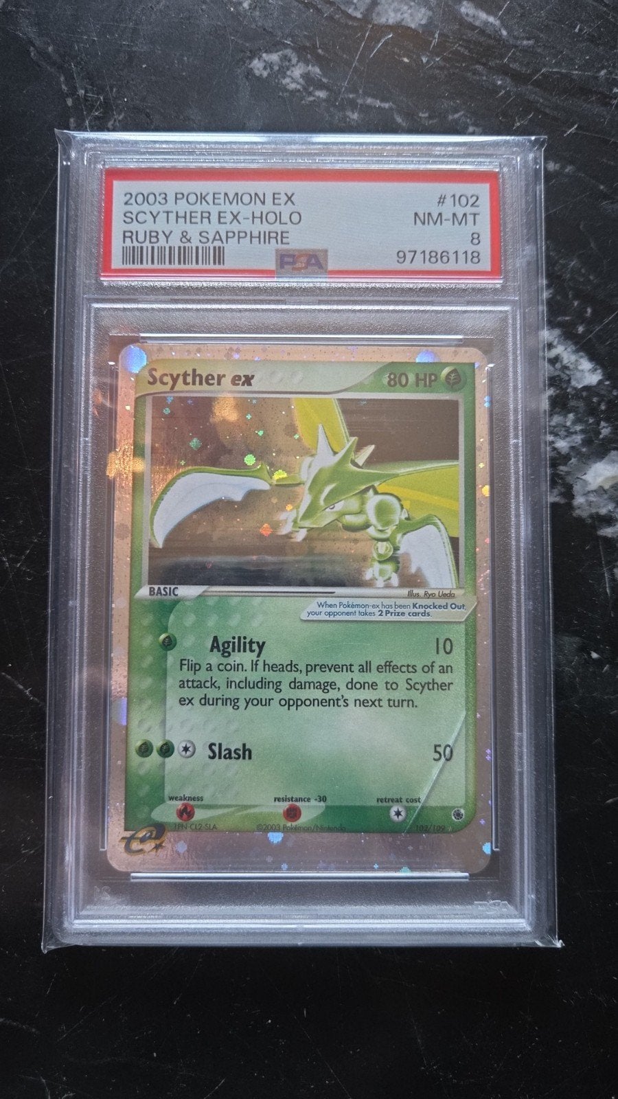 Scyther ex 2003, Hobby en Vrije tijd, Verzamelkaartspellen | Pokémon, Ophalen of Verzenden