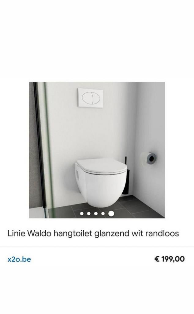 Hangtoilet randloos linie waldo X2O, Enlèvement