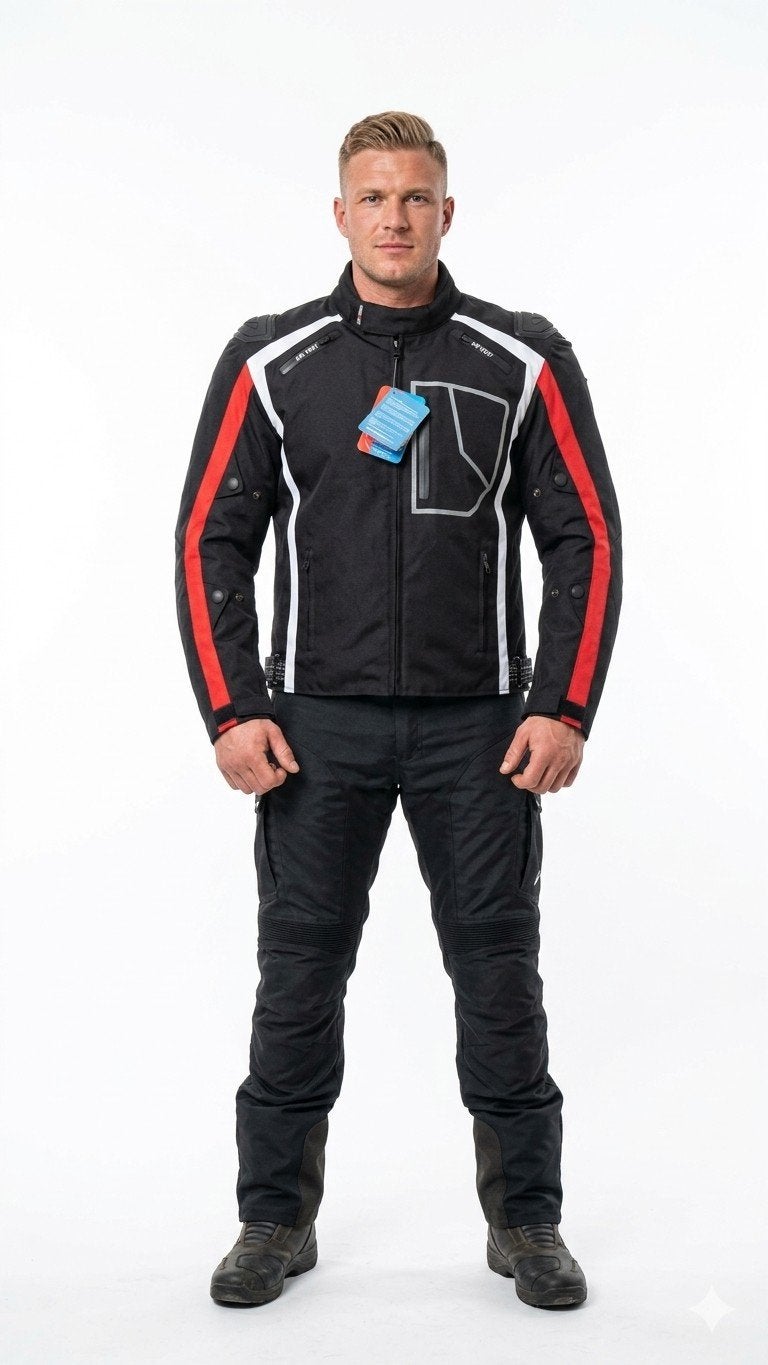 veste de Moto textile cordura 600D neuf CE protecteurs, Motos, Envoi, Neuf, avec ticket, Manteau | tissu