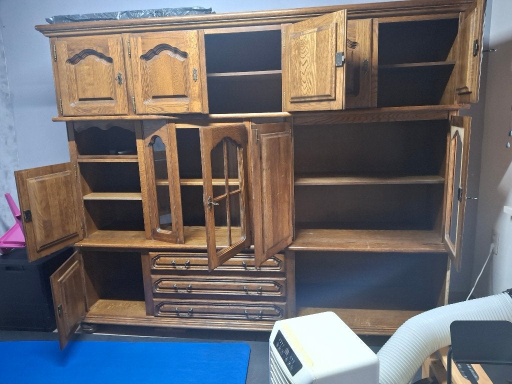 wandkast, Ophalen, 250 tot 300 cm, Gebruikt, Eikenhout