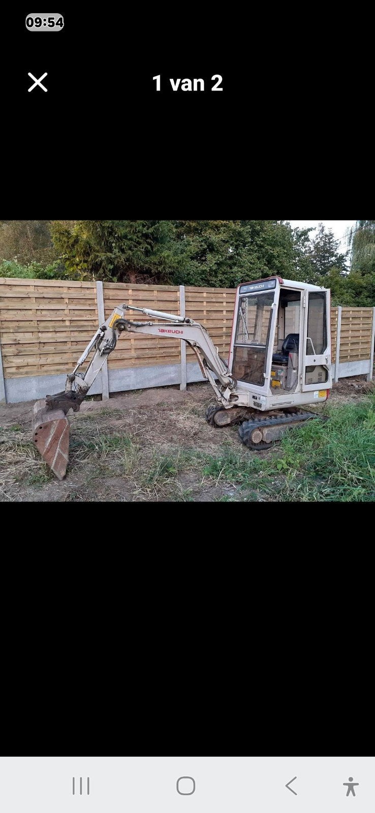 Takeuchi graafkraan 1,5 ton, Zakelijke goederen, Ophalen