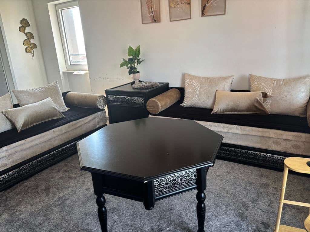 A vendre salon marocaine complet., Maison & Meubles, Canapés | Coins salons complets, Enlèvement, Comme neuf, Tissus