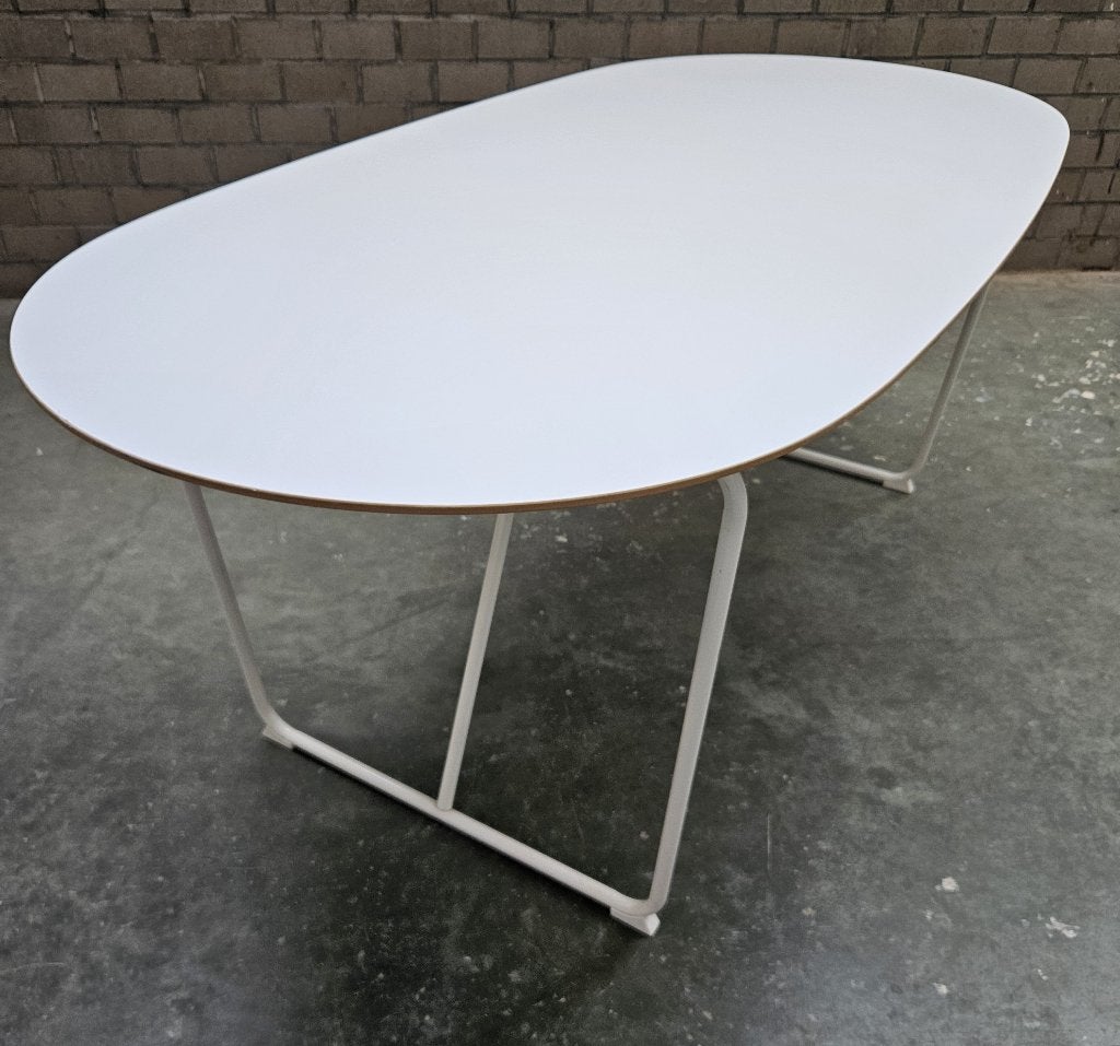 IKEA SLAHULT/BACKARYD witte 6-persoonstafel., Gebruikt, 50 tot 100 cm, Vijf personen of meer, IKEA