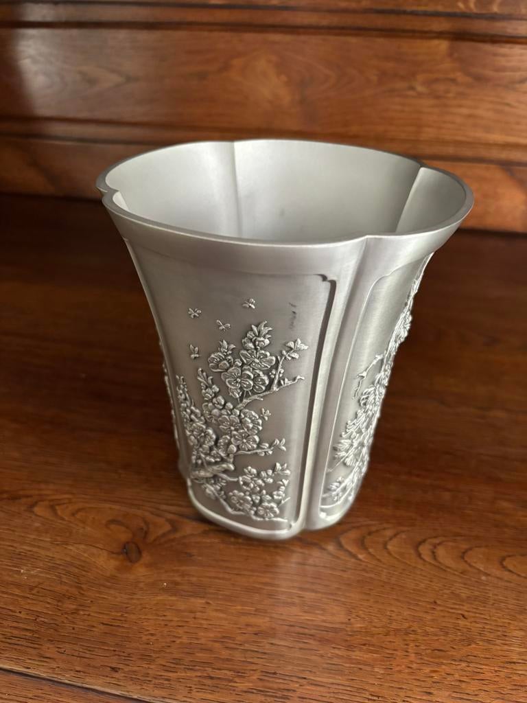 Royal Selangor Pewter vaas kersenbloesem originele doos, Antiek en Kunst, Ophalen
