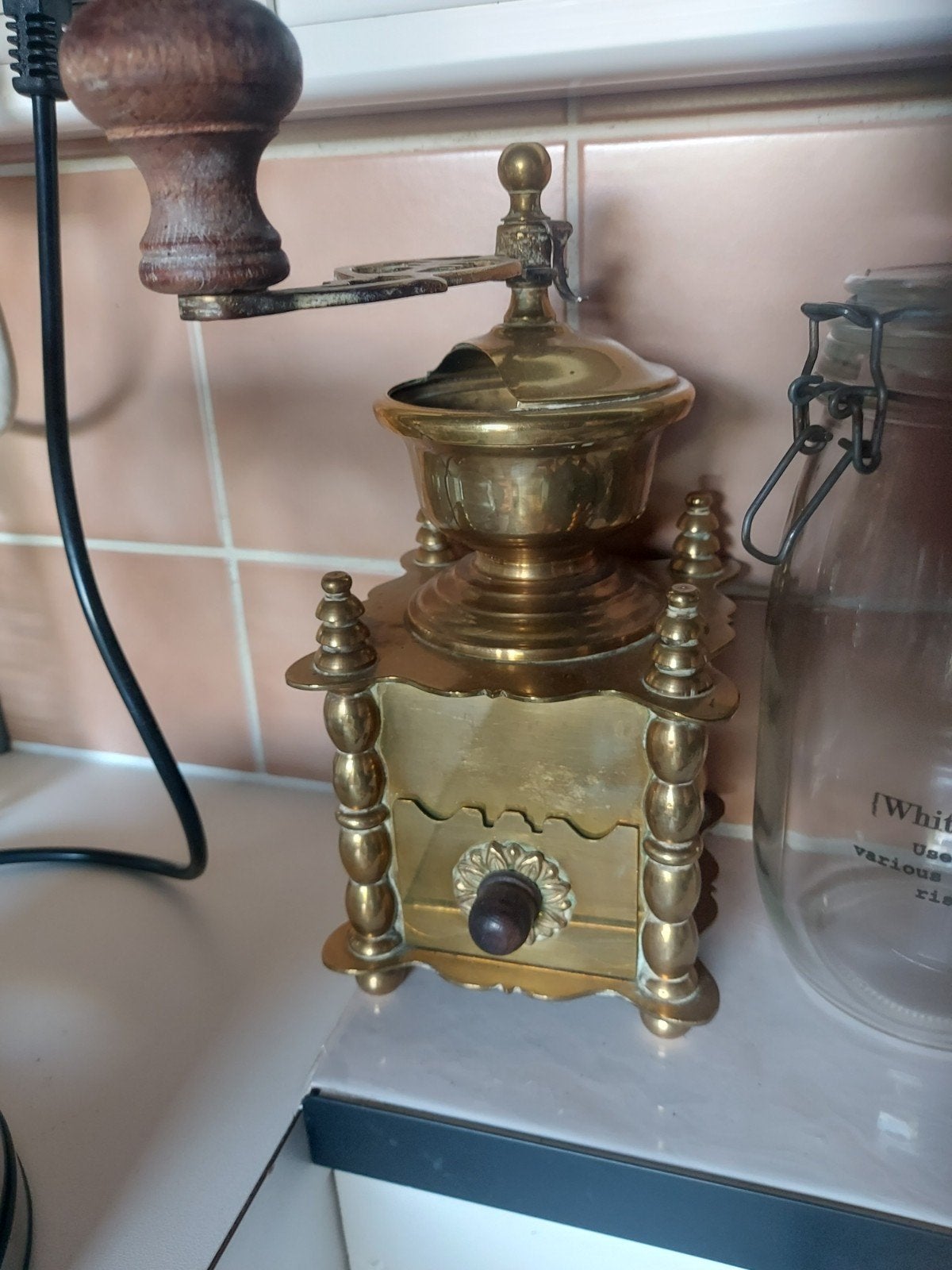 messing koperen koffiemolen, Antiek en Kunst, Ophalen of Verzenden