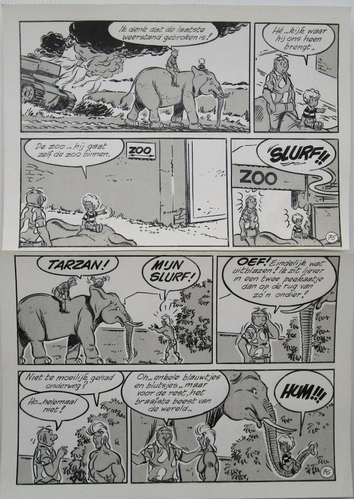 HUREY - Originele pagina - Hugo de Reymaeker (Hurey), Ophalen of Verzenden