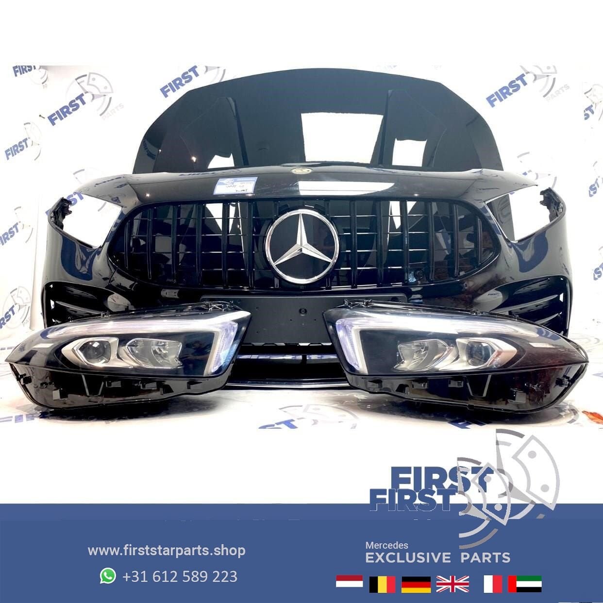 W177 GT AMG LINE VOORKOP ZWART Mercedes A Klasse 2018-2021 O, Auto-onderdelen, Gebruikt, -, Voor, Ophalen of Verzenden