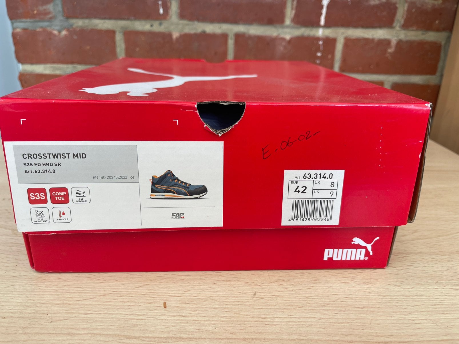 Chaussures de sécurité Puma ( pointure 42 ), Ophalen, Nieuw