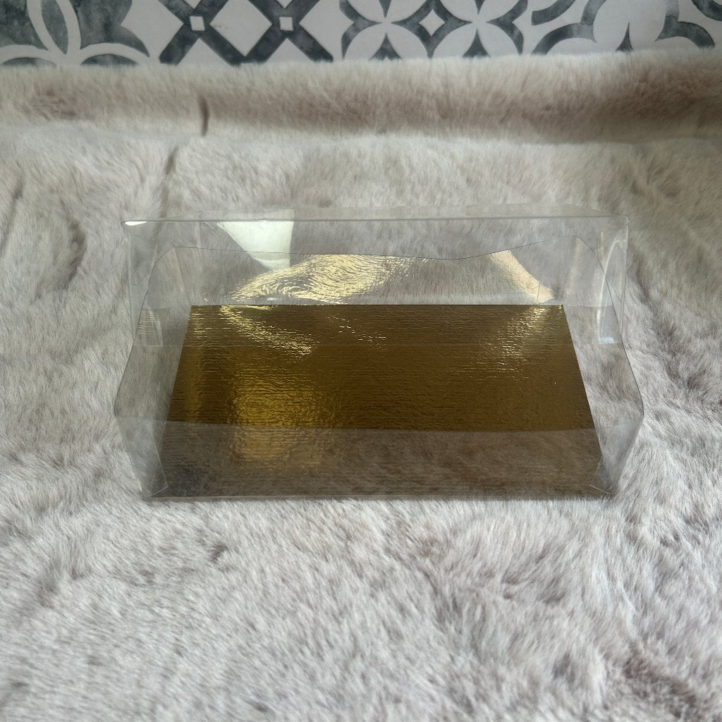150 Transparante PVC doosjes met goudkarton 15  9  4 cm, Hobby & Loisirs créatifs, Confection de Gâteaux & Cupcakes, Enlèvement