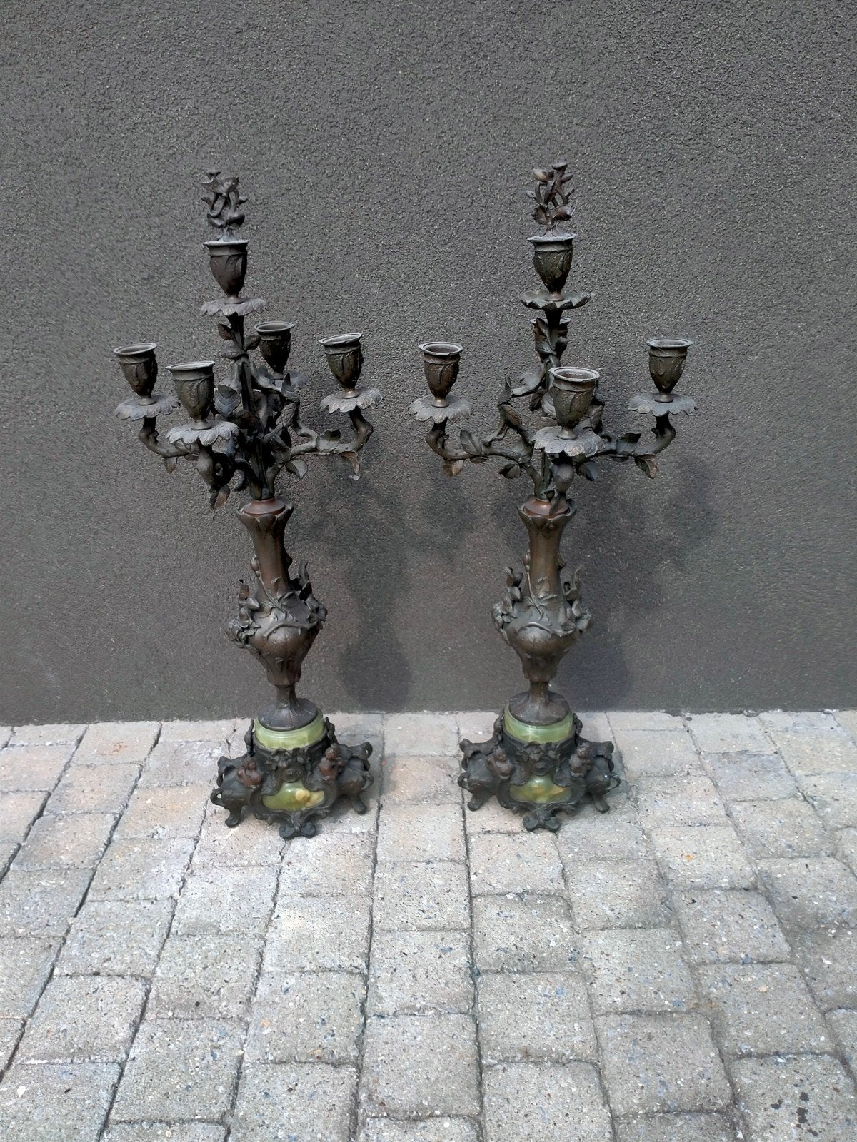 oude schouwkandelaars, Antiek en Kunst, Ophalen