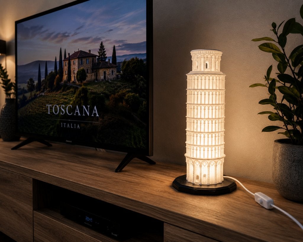 Lampe LED Pisa Tower — Lampe d'ambiance italienne, Maison & Meubles, Lampes | Lampes de table, Neuf, Moins de 50 cm, Synthétique