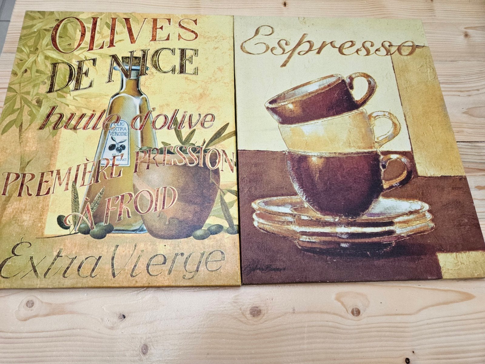 Lot de 2 cadres décoratif en toile, Enlèvement ou Envoi
