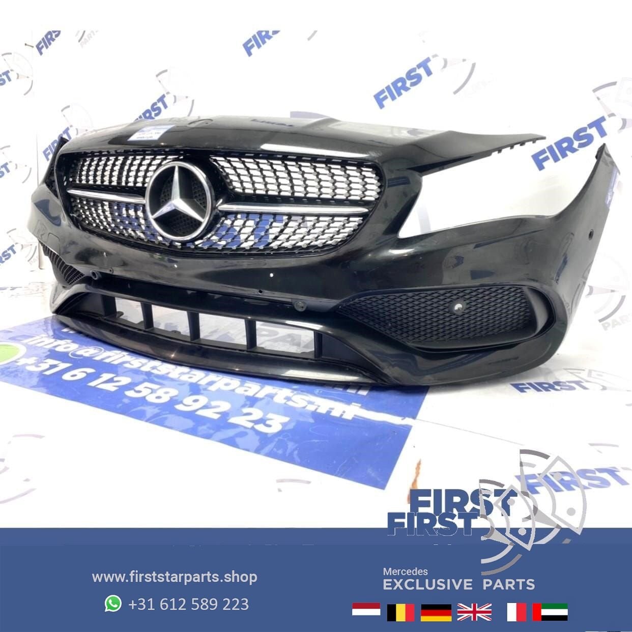 W117 X117 CLA Facelift AMG Voorbumper zwart compleet Mercede, Gebruikt, -, Voor, Ophalen of Verzenden