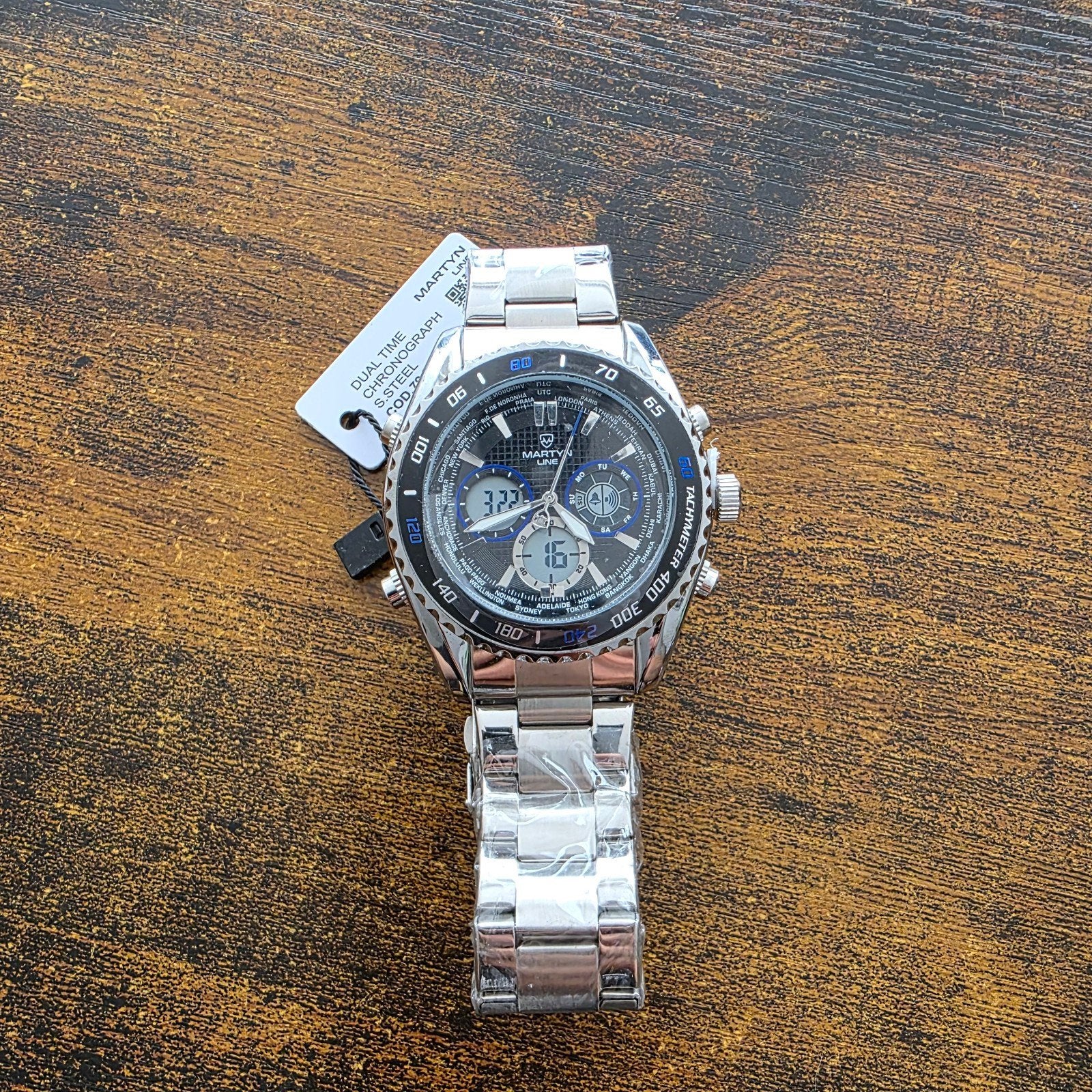 Martyn Line – Dual Time Chronograph – Wereldtijd Horloge, Handtassen en Accessoires, Horloges | Heren, Nieuw, Zakhorloge, Overige merken