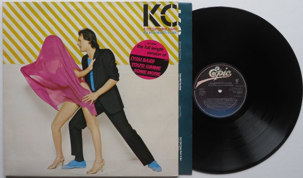 KC & Sunshine band - Le tout en une nuit de travail. Lp, Enlèvement ou Envoi, Utilisé, Housse de protection extérieure, Disco