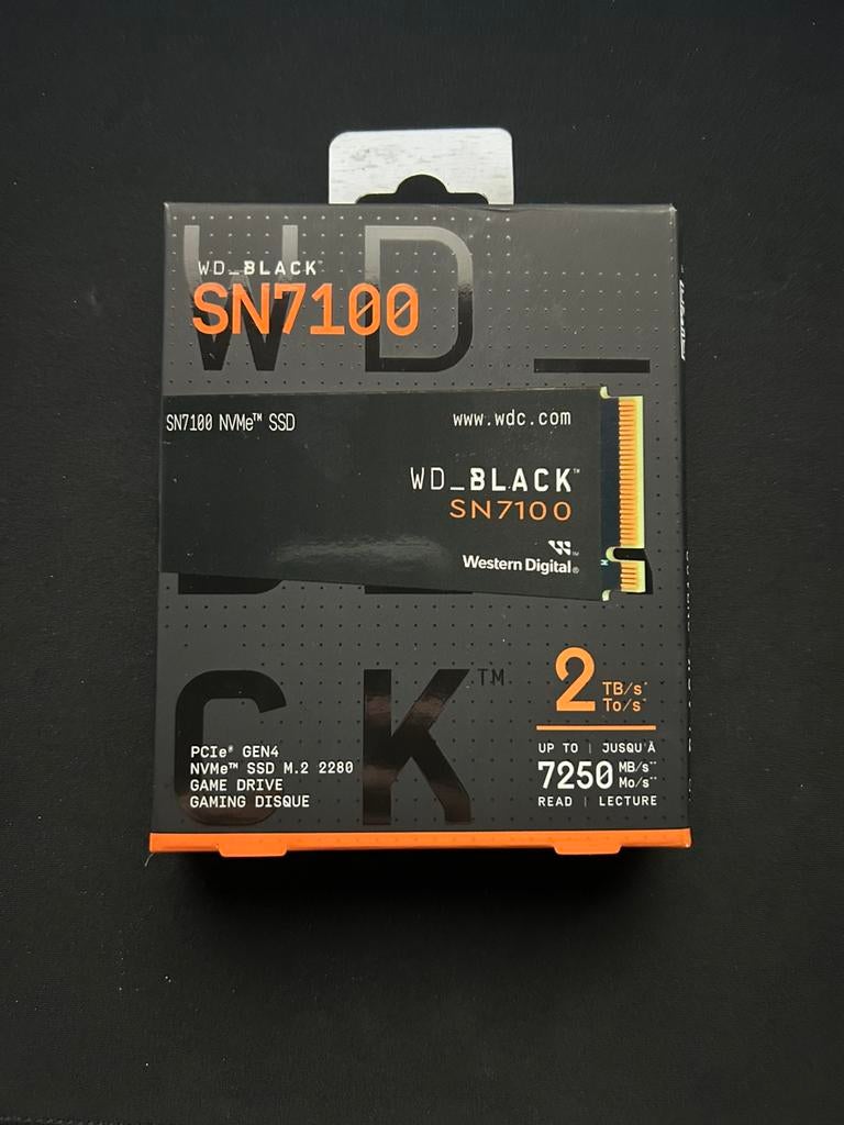 Disque dur ssd WD_BLACK SN7100 2T NVme ssd NEUF, Informatique & Logiciels, Western Digital, SSD, Interne, Enlèvement