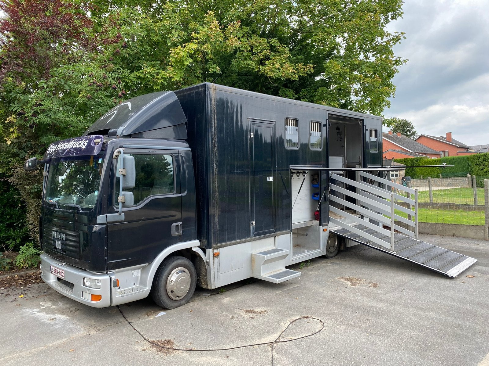Paardenvrachtwagen 3 paarden/4 pony s, Dieren en Toebehoren, Ophalen, Zo goed als nieuw, Aluminium