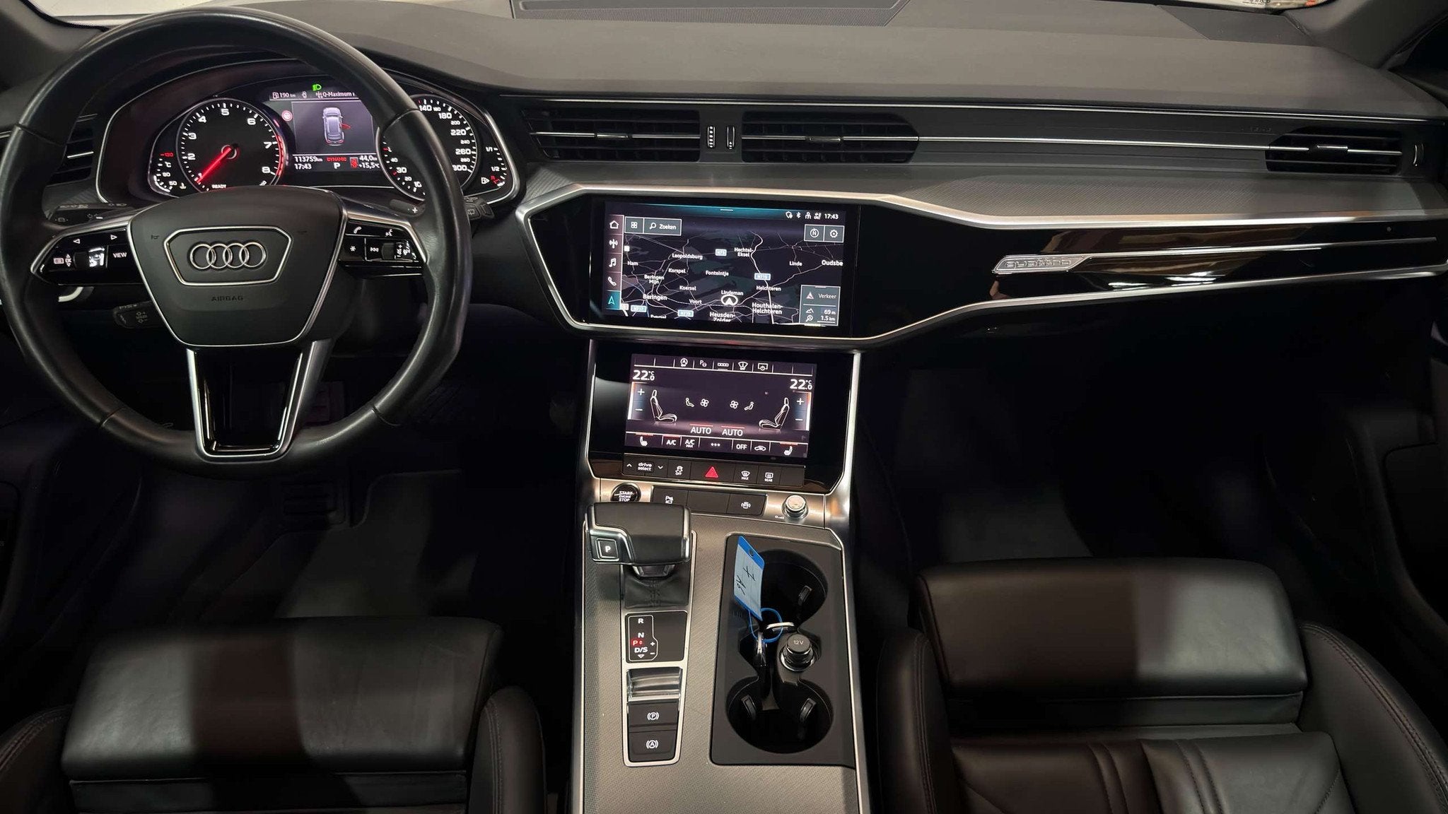 Audi A6 45 TFSI Quattro S-Line Garantie Benzine LED Elektr, Autos, Cuir, Achat, Euro 6, Carnet d'entretien