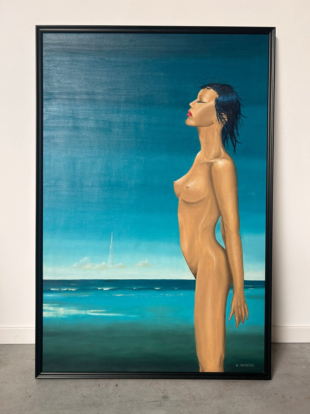 Walter Cremers - Naakt schilderij op doek, Antiek en Kunst, Kunst | Schilderijen | Modern, Ophalen, Figuren, Olieverf, Ophangklaar
