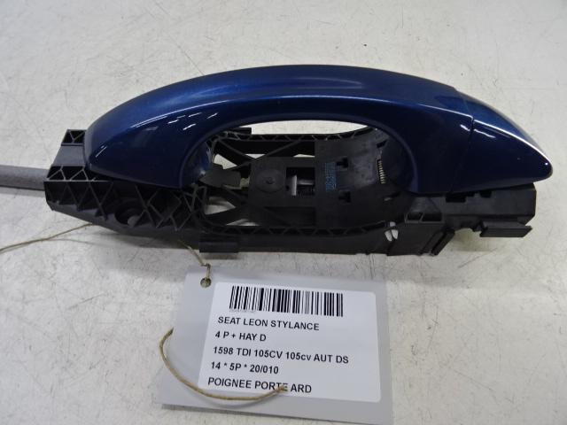 POIGNEE EXTERIEURE ARRIÈRE DROITE Seat Leon (5FB), Utilisé, Arrière, Seat