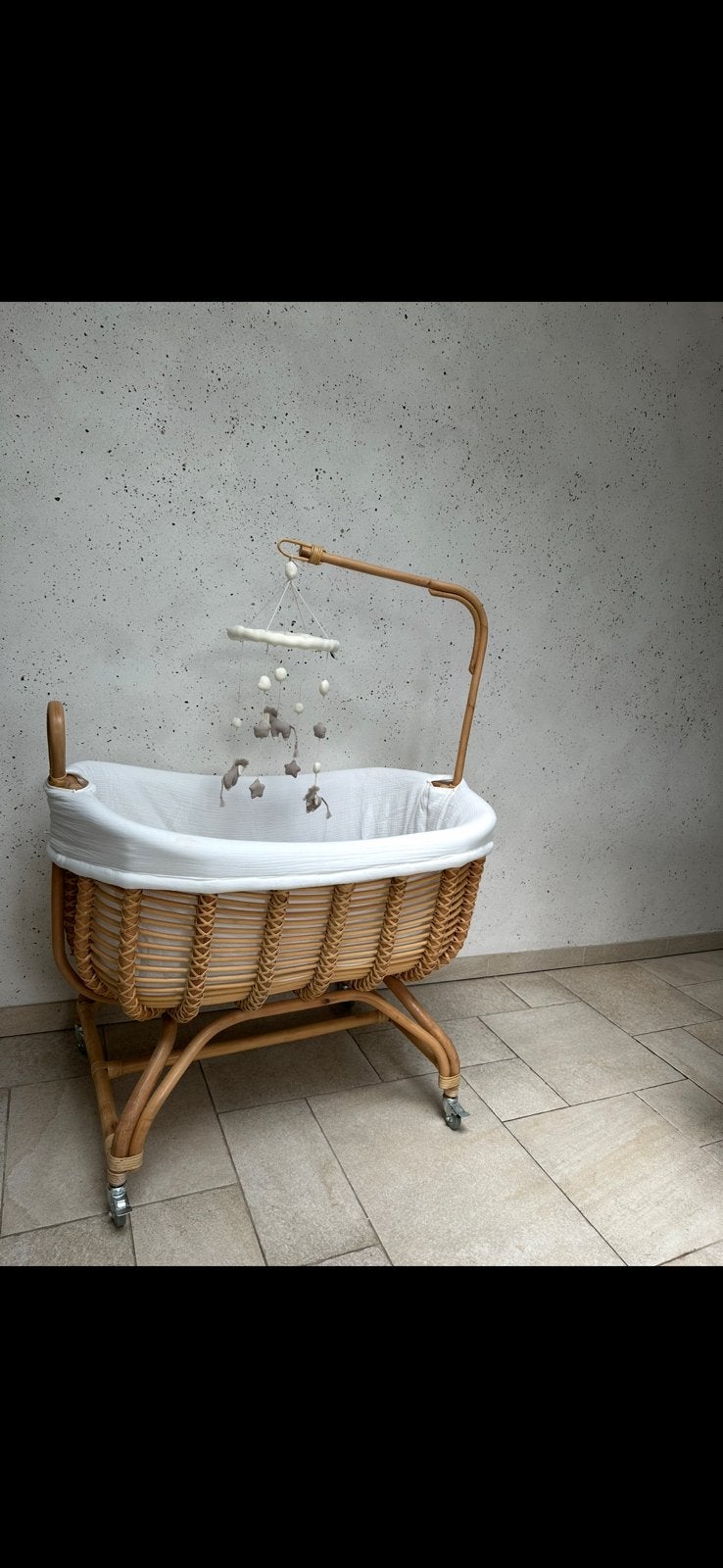 Rotan baby Zara Home wieg perfecte staat + matras, Enfants & Bébés, Enlèvement, Comme neuf, Berceau