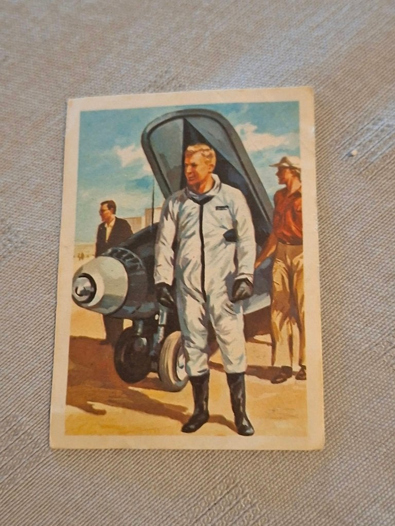 Prentje/Chromo : Piloot van X-15 / Chocolade Jacques, Enlèvement ou Envoi, Gravure, Utilisé, Autres sujets/thèmes