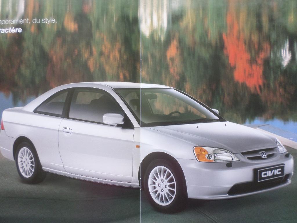 Brochure de la Honda Civic Coupé 2001 - FRANÇAIS, Enlèvement ou Envoi, Honda