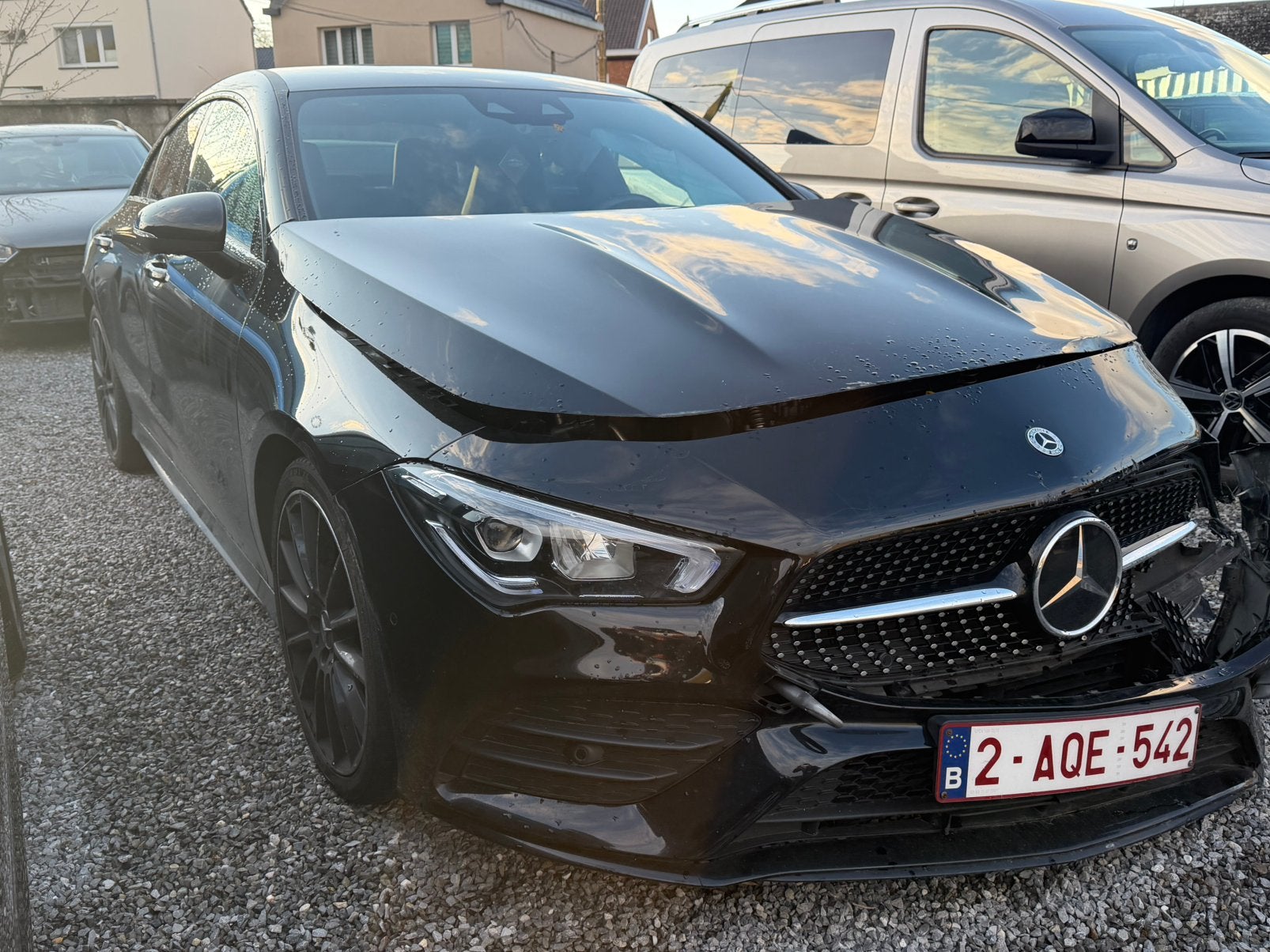 Mercedes cla 200d accident schade, Autos, CLA, Noir, Automatique, Particulier