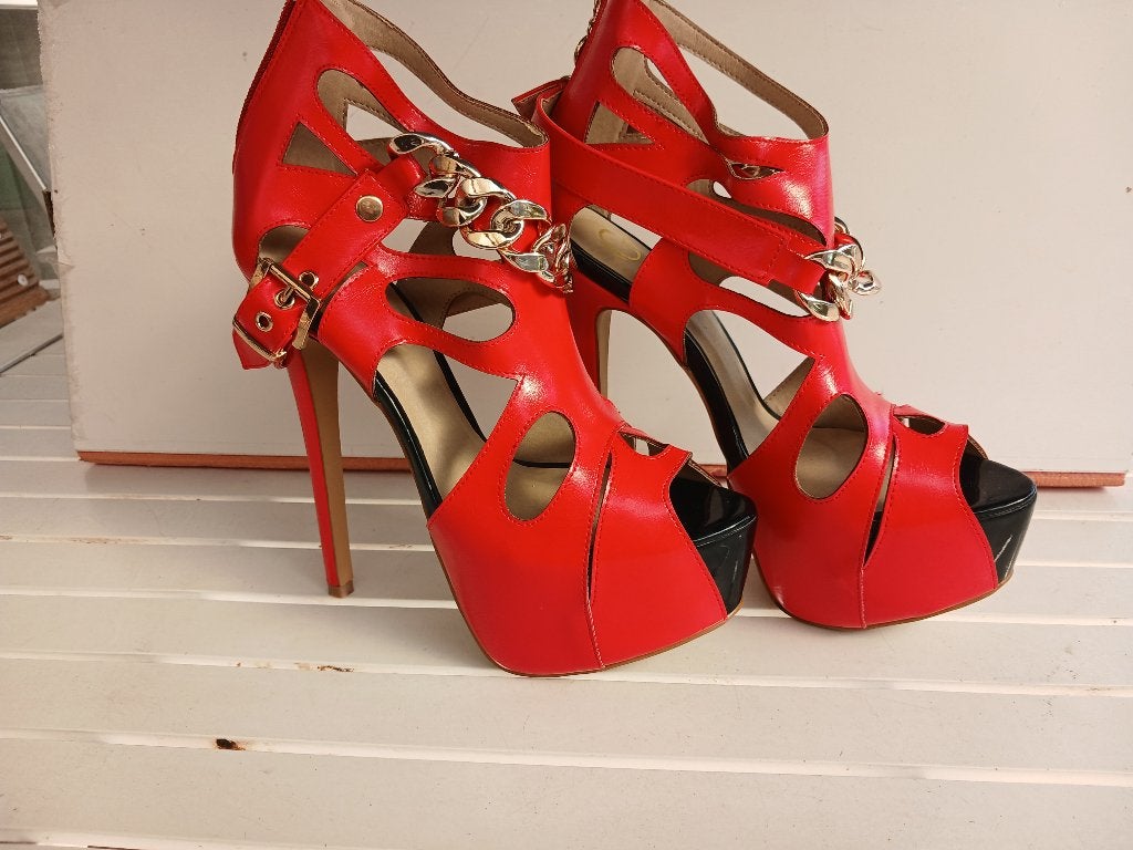 sexy pumps, Verzenden, Rood, Pumps